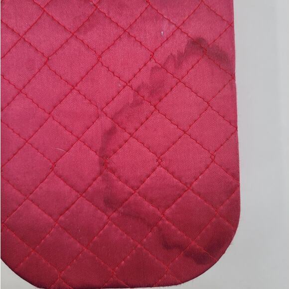 Vintage 50s Cochette Pink Fuchsia‎ Quilted Gloves Hanky Accessories Trinket Box - Picture 6 of 14